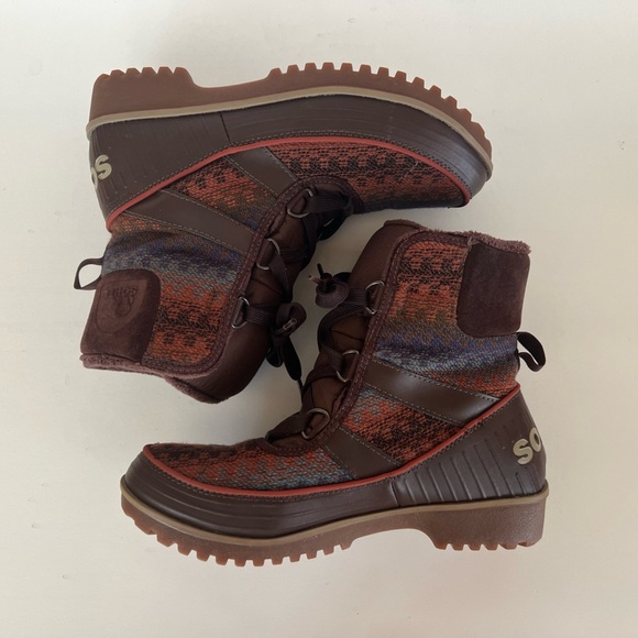 Sorel Tivoli II Aztec Blanket Tobacco Brown Women's Winter Boots, size8 - Picture 8 of 12